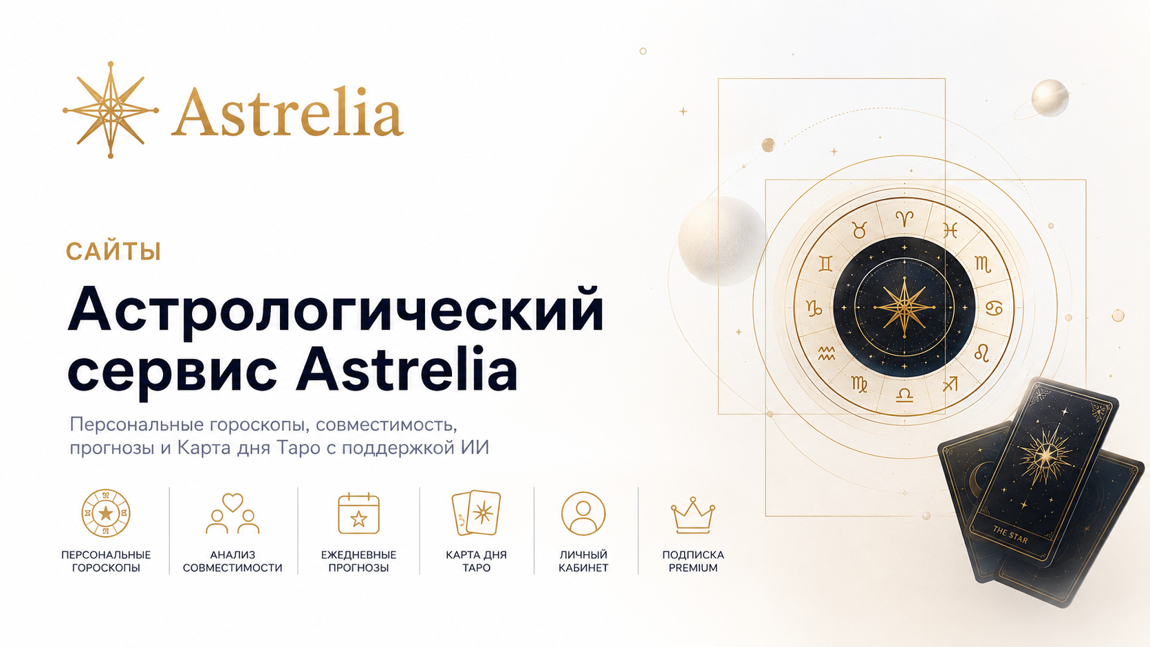 Обложка проекта «Astrelia — персональный ИИ-гороскоп»